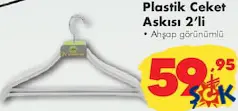 PLASTİK CEKET ASKISI 2'Lİ PLASTİK CEKET ASKISI 2'Lİ